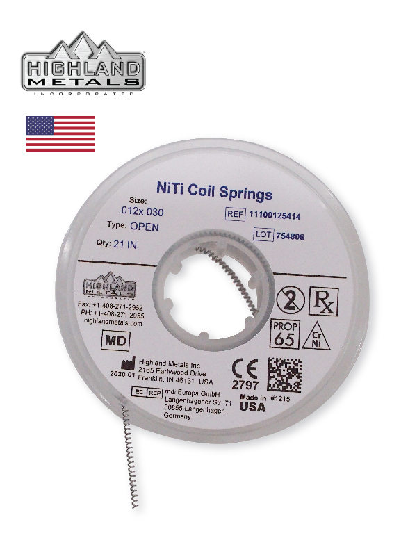 Niti Coil Springs